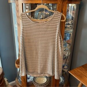 Logo Layers by  Lori Goldstein Striped Sleeveless Knit Tank Top - 1x